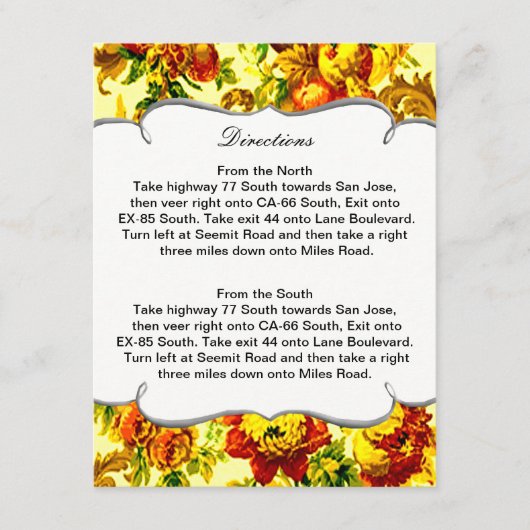 Springtime Wedding Direction Card Begleitkarte (Vorderseite)