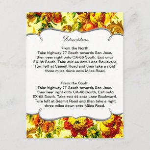 Springtime Wedding Direction Card Begleitkarte