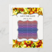 Springtime Wedding Save the Date Postcard Ankündigungspostkarte (Vorne/Hinten)