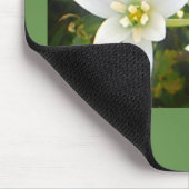 Springtime Weiße Blüten Mousepad (Ecke)