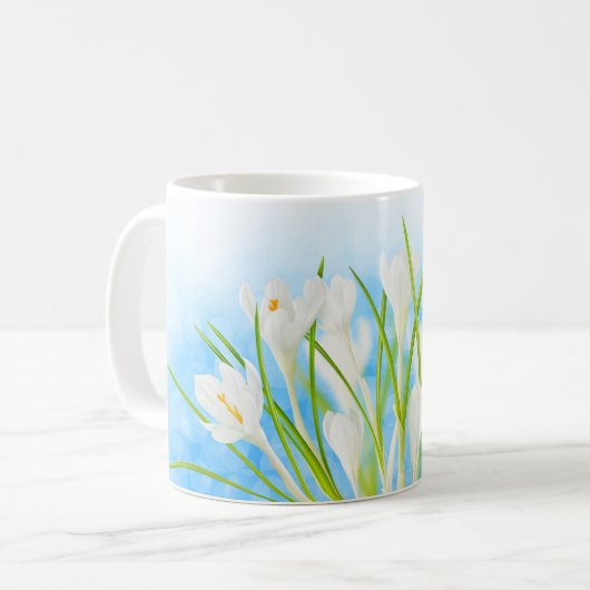 Springtime (weiße Kreuze) Kaffeetasse (Vorderseite Links)