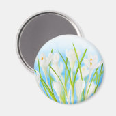 Springtime (weiße Kreuze) Magnet (Vorderseite/Rückseite)