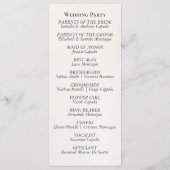 Springtime Wildflowers - Lavender Wedding Programm (Rückseite)