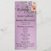 Springtime Wildflowers - Lavender Wedding Programm (Vorderseite)