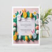 Springtime Wishes and Easter Joy Feiertagskarte (Stehend Vorderseite)