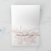 Springtime wünscht Pink Cherry Blossom Tree Karte (Innenseite)