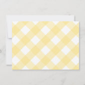 Springtime Yellow Boxwood Topiary Babydusche Dankeskarte (Rückseite)