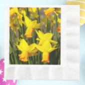 Springtime Yellow Daffodin, floral Serviette