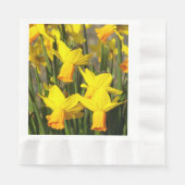 Springtime Yellow Daffodin, floral Serviette (Vorderseite)