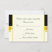 Springtime Yellow Dandelion Wedding RSVP Karte (Rückseite)