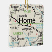 Springtown Texas Map Keramikornament (Rechts)