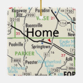 Springtown Texas Map Keramikornament (Rückseite)
