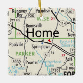 Springtown Texas Map Keramikornament (Vorderseite)