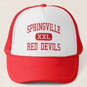 Springville - rote Teufel - hoch - Springville Truckerkappe