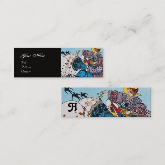 SPRINGVÖGEL / SCHÖNHEIT SCHÖNE KOSTENENTWICKLUNG MINI VISITENKARTE (Vorne/Hinten)