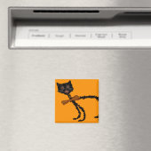Springy Black Cat Halloween Dekoration Magnet (In Situ (Geschirrspüler))