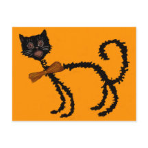 Springy Black Cat Halloween Dekoration