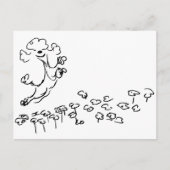 Springy Poodle Postkarte (Vorderseite)