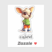 Springy Roo Personalisiert Vinyl Sticker (Blatt)