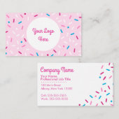 Sprinkfarbig, süß visitenkarte (Vorne/Hinten)