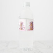 Sprinkflasche Donuts rosa Flasche Wasser Flasche Wasserflaschenetikett (Rückseite)