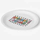 Sprinkkplatz | Baby Sprinkle Pappteller (Schrägansicht)