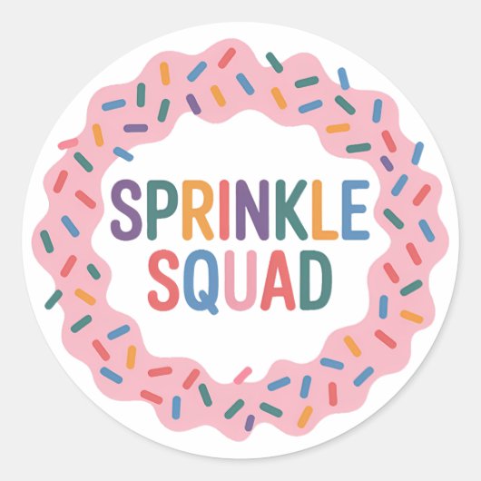 Sprinkkplatz | Baby Sprinkle Runder Aufkleber (Vorderseite)