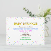 Sprinkle Baby Dusche Einladung (Stehend Vorderseite)