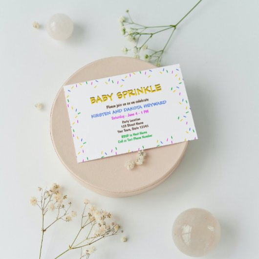 Sprinkle Baby Dusche Einladung
