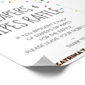 Sprinkle Baby Dusche Party Zeichen Poster (Ecke)