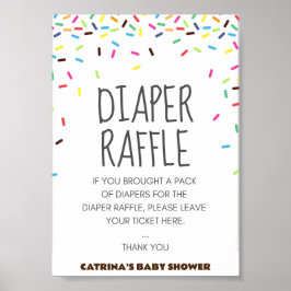 Sprinkle Baby Dusche Party Zeichen Poster