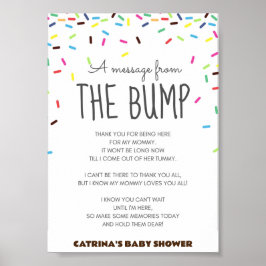 Sprinkle Baby Dusche Party Zeichen Poster