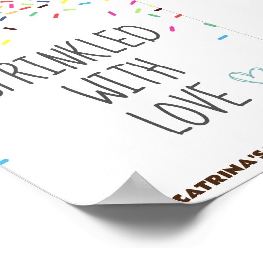 Sprinkle Baby Dusche Party Zeichen Poster (Ecke)