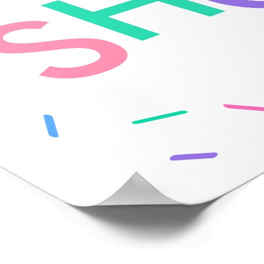 Sprinkle Baby Dusche Willkommenspender Poster (Ecke)