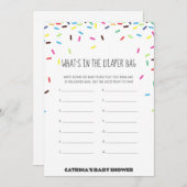 Sprinkle Babydusche - bestellbarer Name, 12x18 Einladung (Vorne/Hinten)