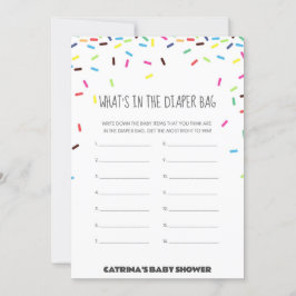 Sprinkle Babydusche - bestellbarer Name, 12x18 Einladung