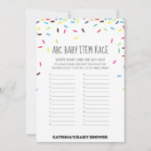 Sprinkle Babydusche - bestellbarer Name, 12x18 Einladung (Vorderseite)