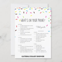 Sprinkle Babydusche - bestellbarer Name, 12x18