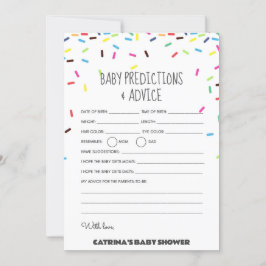 Sprinkle Babydusche - bestellbarer Name, 12x18 Einladung