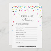 Sprinkle Babydusche - bestellbarer Name, 12x18 Einladung (Vorne/Hinten)