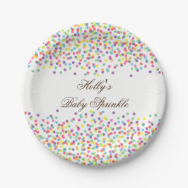 Sprinkle Babydusche Teller, Confetti Party Teller