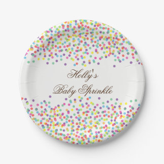 Sprinkle Babydusche Teller, Confetti Party Teller