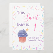 Sprinkle Birthday Einladung (Vorne/Hinten)