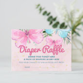 Sprinkle Butterfly Baby Diaper Raffel Ticket Einladung (Stehend Vorderseite)