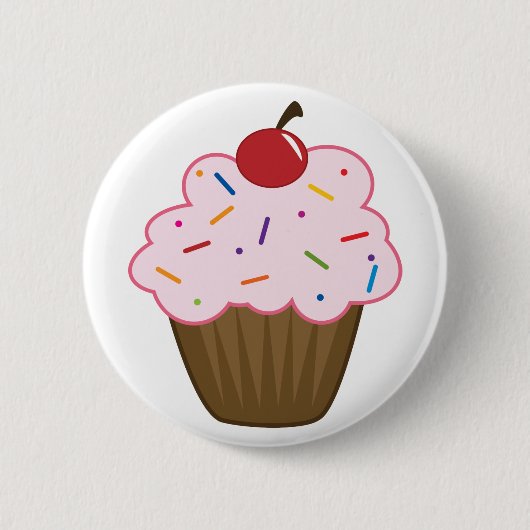 Sprinkle Cupcake Button (Vorderseite)