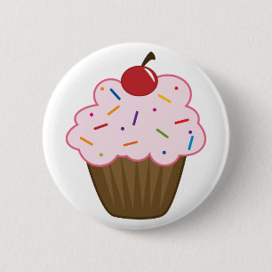 Sprinkle Cupcake Button