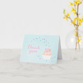 Sprinkle cupcake danke Karte (Gelbe Blume)