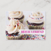 Sprinkle Cupcakes Backwaren Empfehlungskarte (Vorderseite)