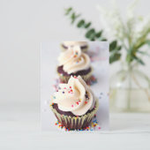 Sprinkle Cupcakes Postkarte (Stehend Vorderseite)