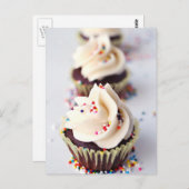 Sprinkle Cupcakes Postkarte (Vorne/Hinten)